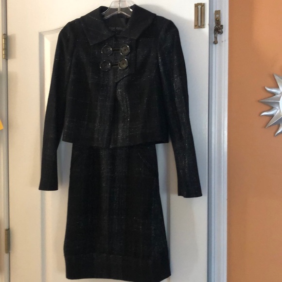 YIGAL AZROUEL BLACK SILVER DRESS JACKET SET-2 - Picture 2 of 8